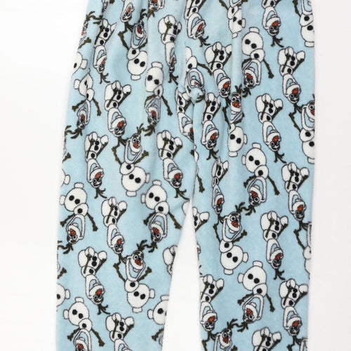 Love to Lounge Womens Blue Geometric Microfibre Capri Pyjama Pants Size 10  - Olaf