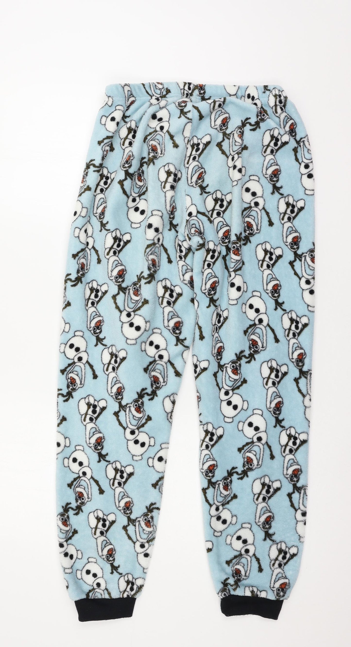 Love to Lounge Womens Blue Geometric Microfibre Capri Pyjama Pants Size 10  - Olaf