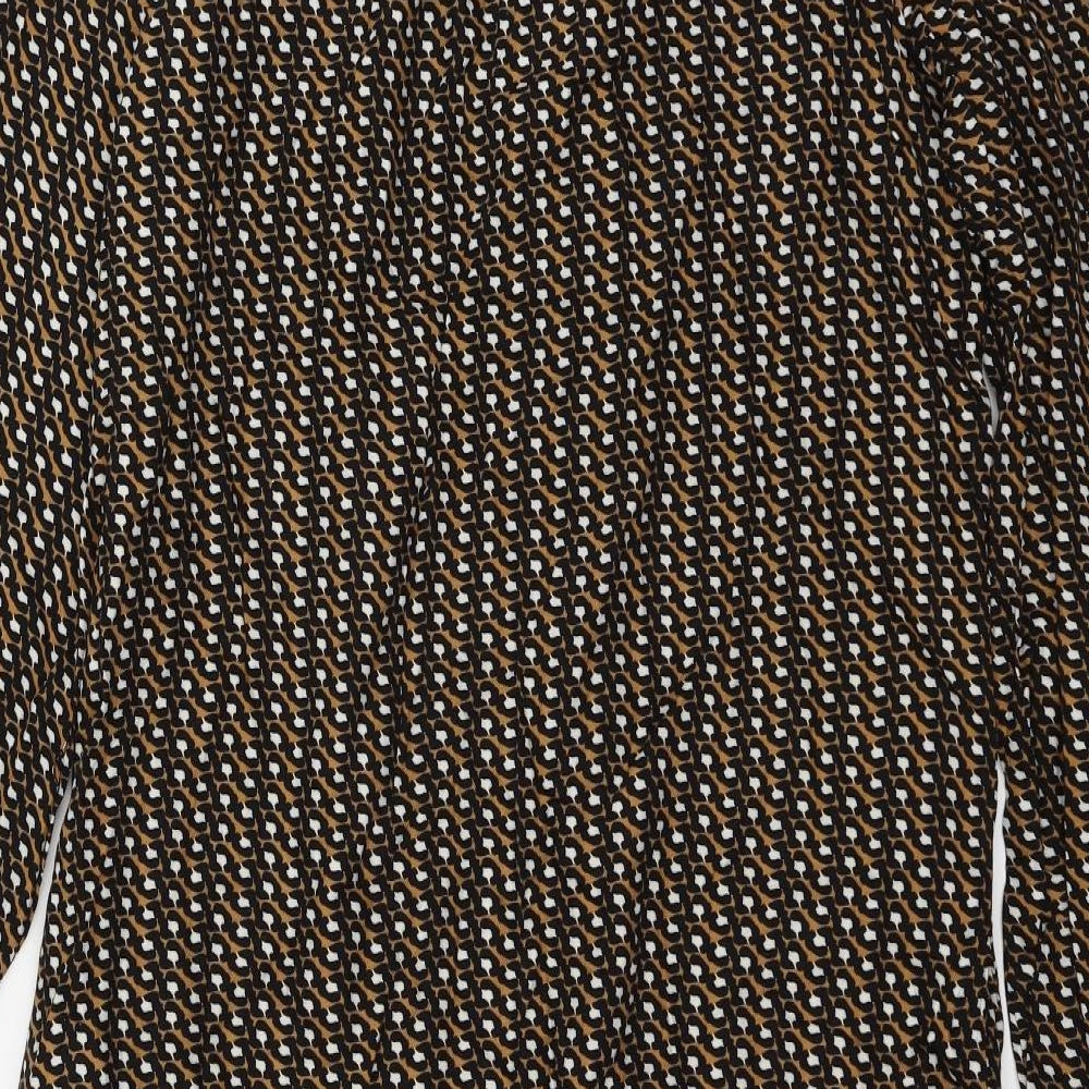 NEXT Womens Brown Animal Print  Shirt Dress  Size 12
