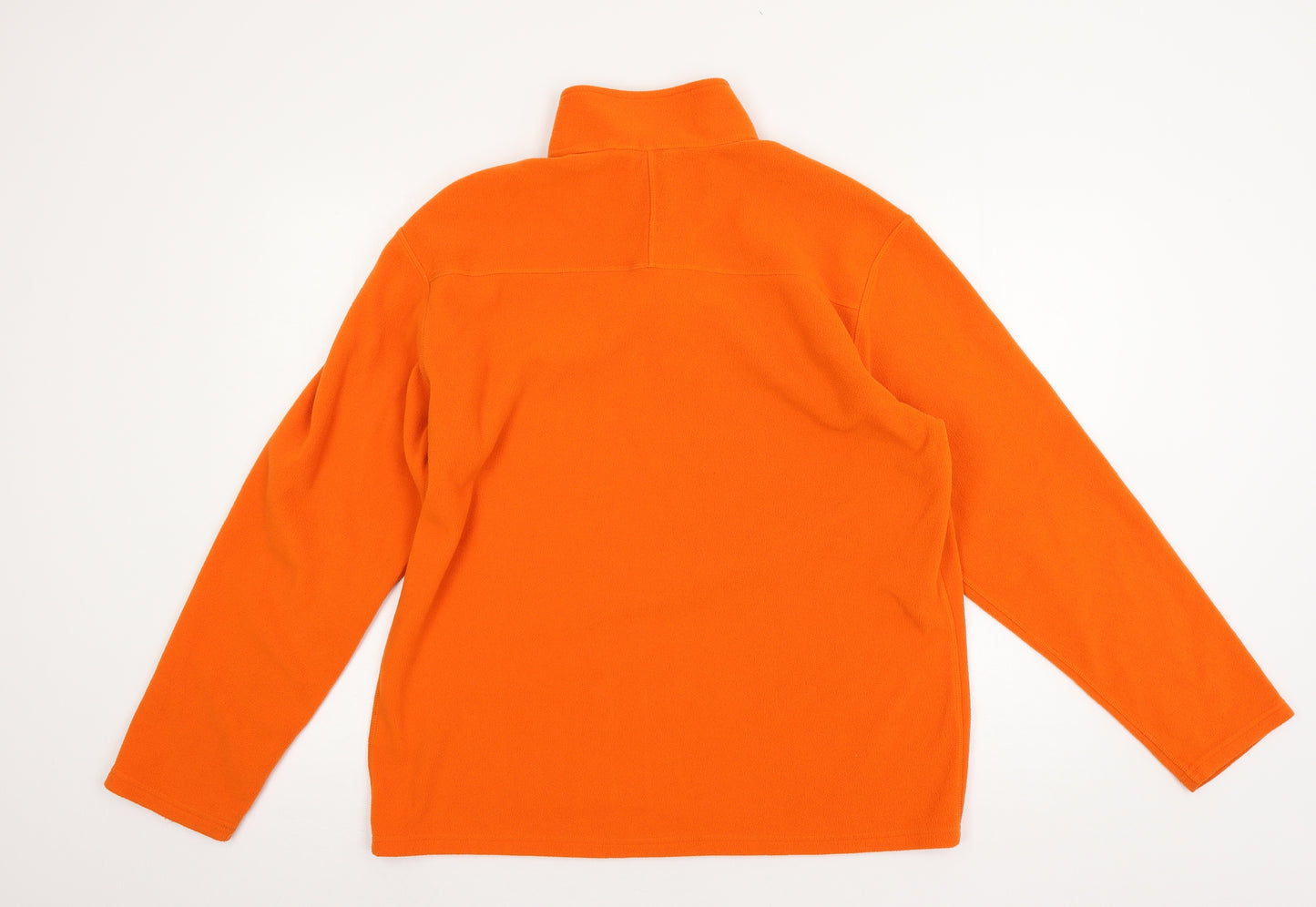 The North Face Mens Orange  Fleece Pullover Sweatshirt Size L