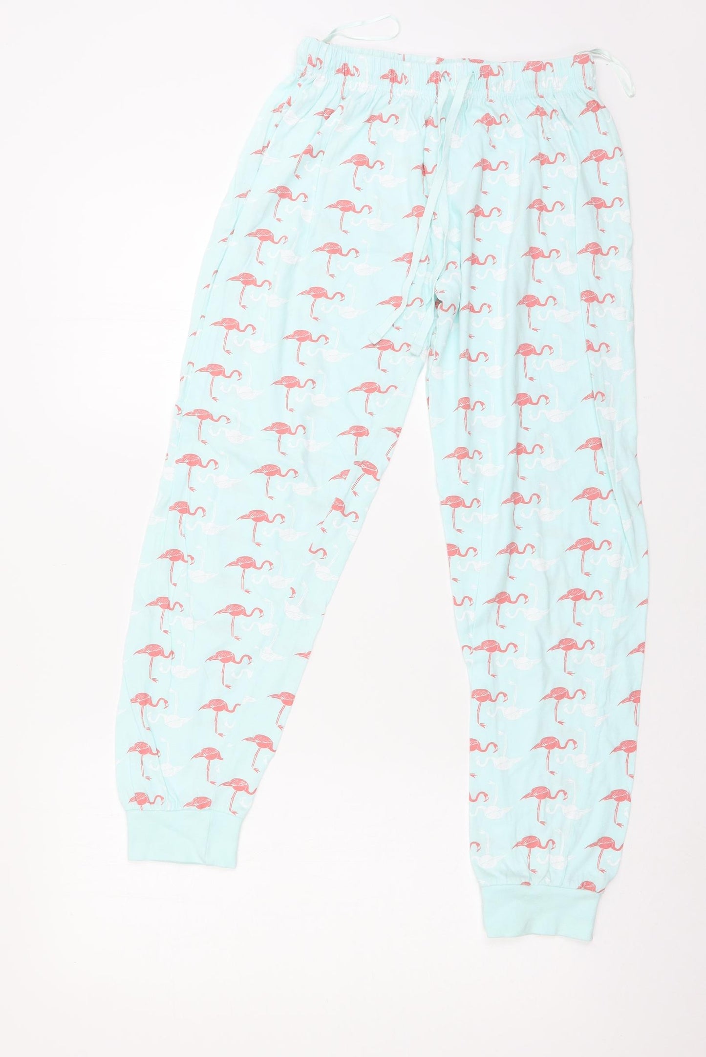 Rosie Womens Green Geometric Jersey Capri Pyjama Pants Size 10  - flamingo