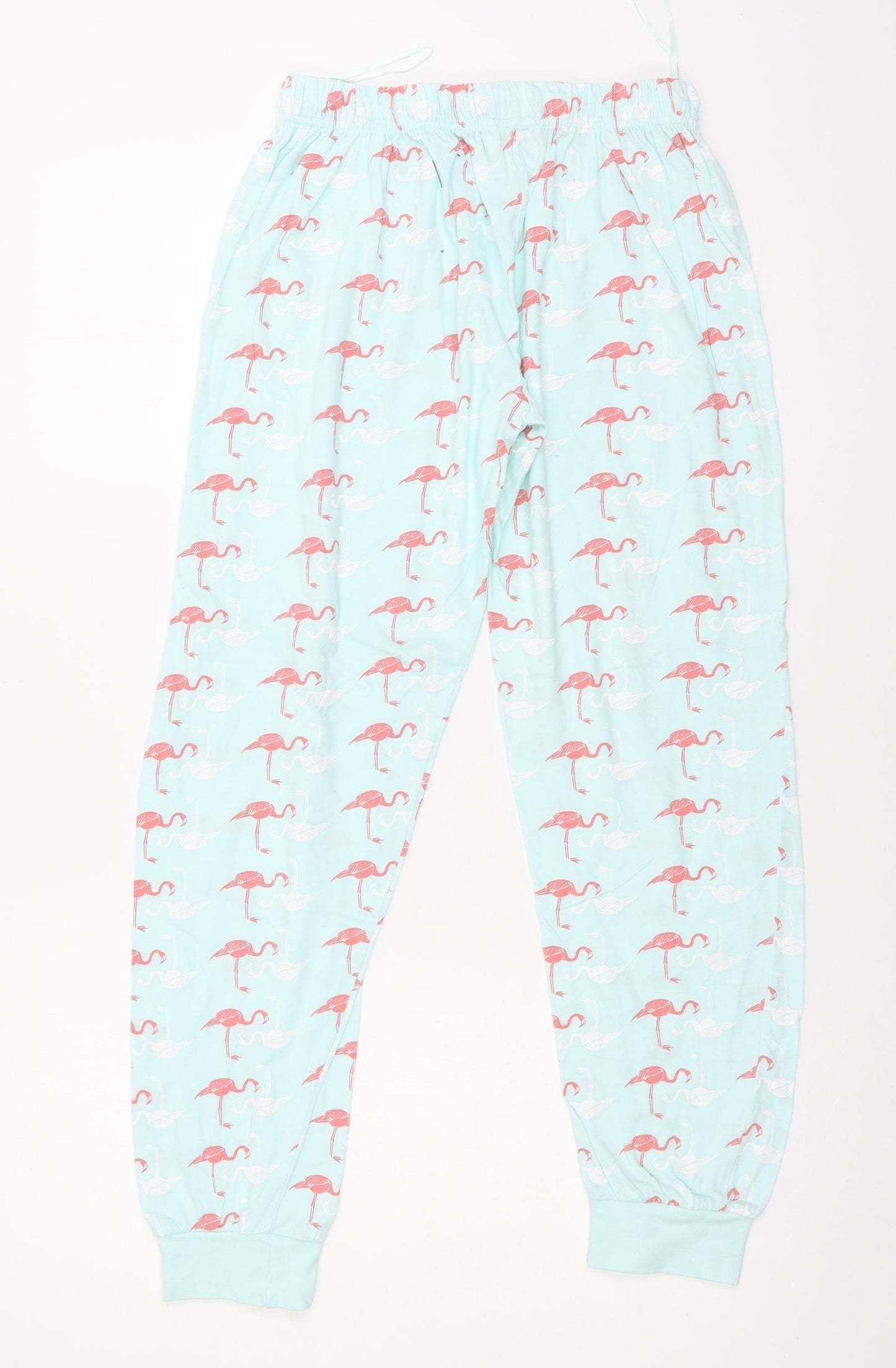 Rosie Womens Green Geometric Jersey Capri Pyjama Pants Size 10  - flamingo