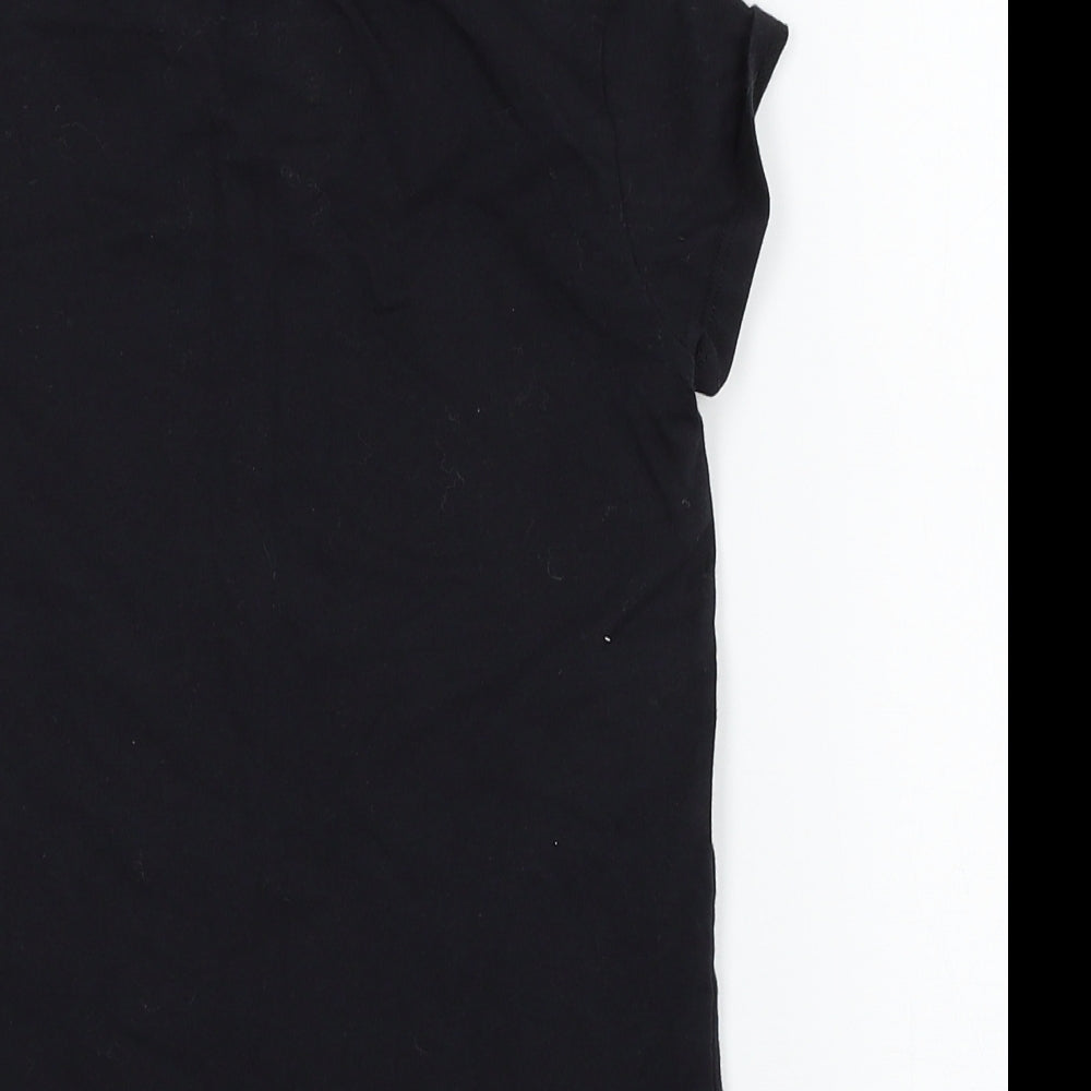 Nike Girls Black  Jersey Basic T-Shirt Size 6-7 Years