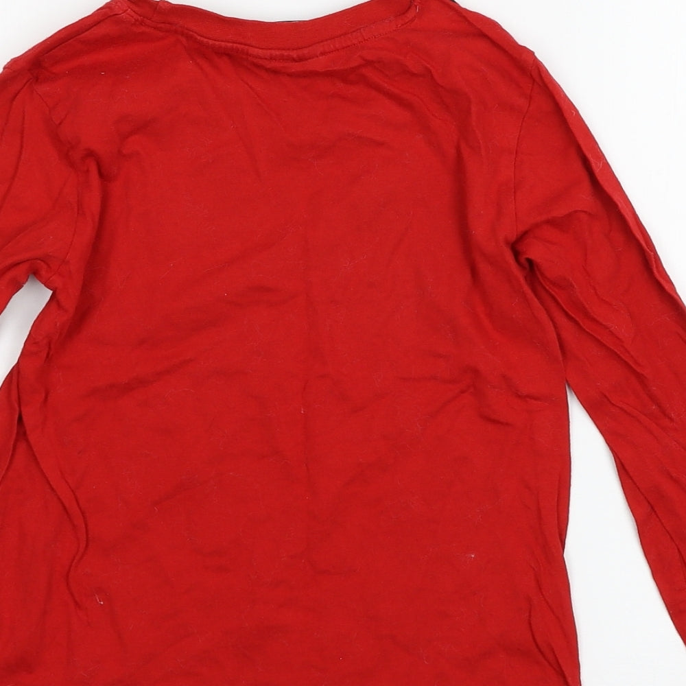 Jurassic Park Boys Red  Jersey Basic T-Shirt Size 8-9 Years  - Dinosaur