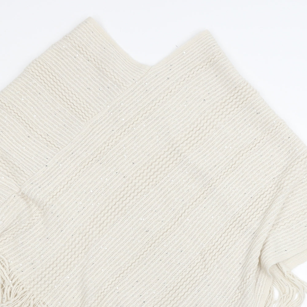 Matalan Womens Ivory  Knit Pullover Jumper One Size  - Poncho