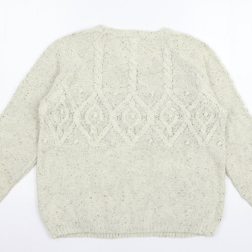 Papaya Womens Ivory  Knit Pullover Jumper Size 12