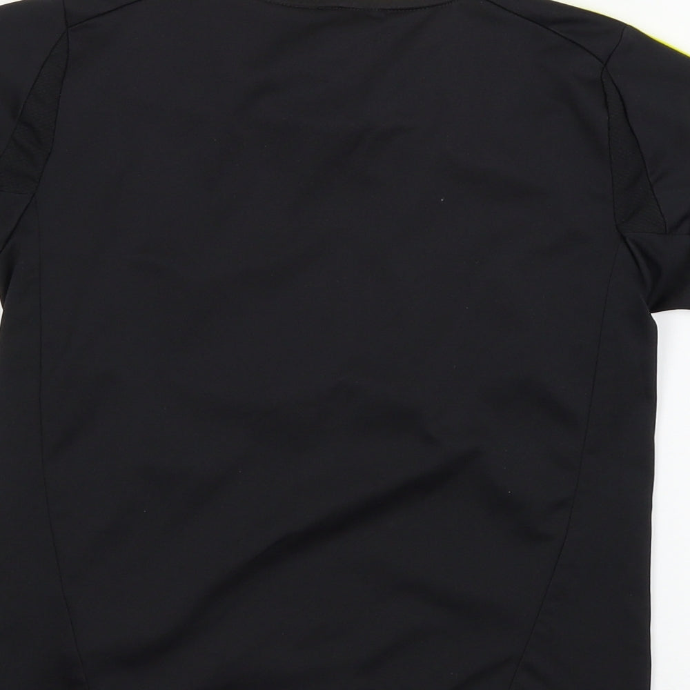 adidas Boys Black  Jersey Basic T-Shirt Size 7-8 Years  - Chelsea F.C