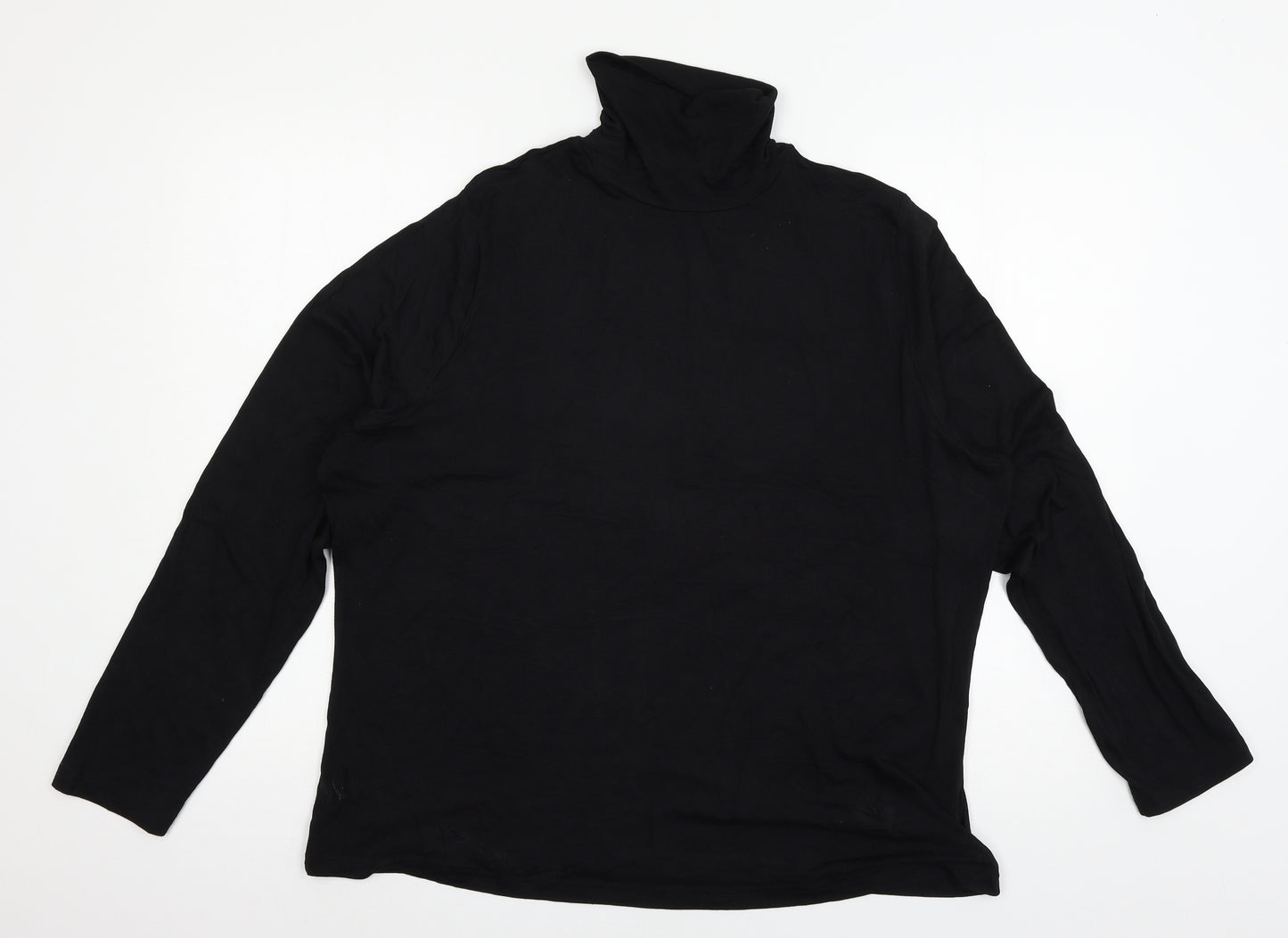 Studio Womens Black  Jersey Basic T-Shirt Size 20