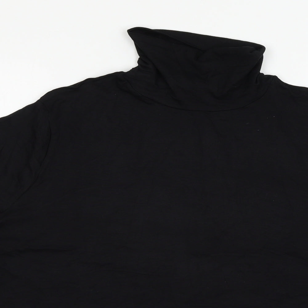 Studio Womens Black  Jersey Basic T-Shirt Size 20
