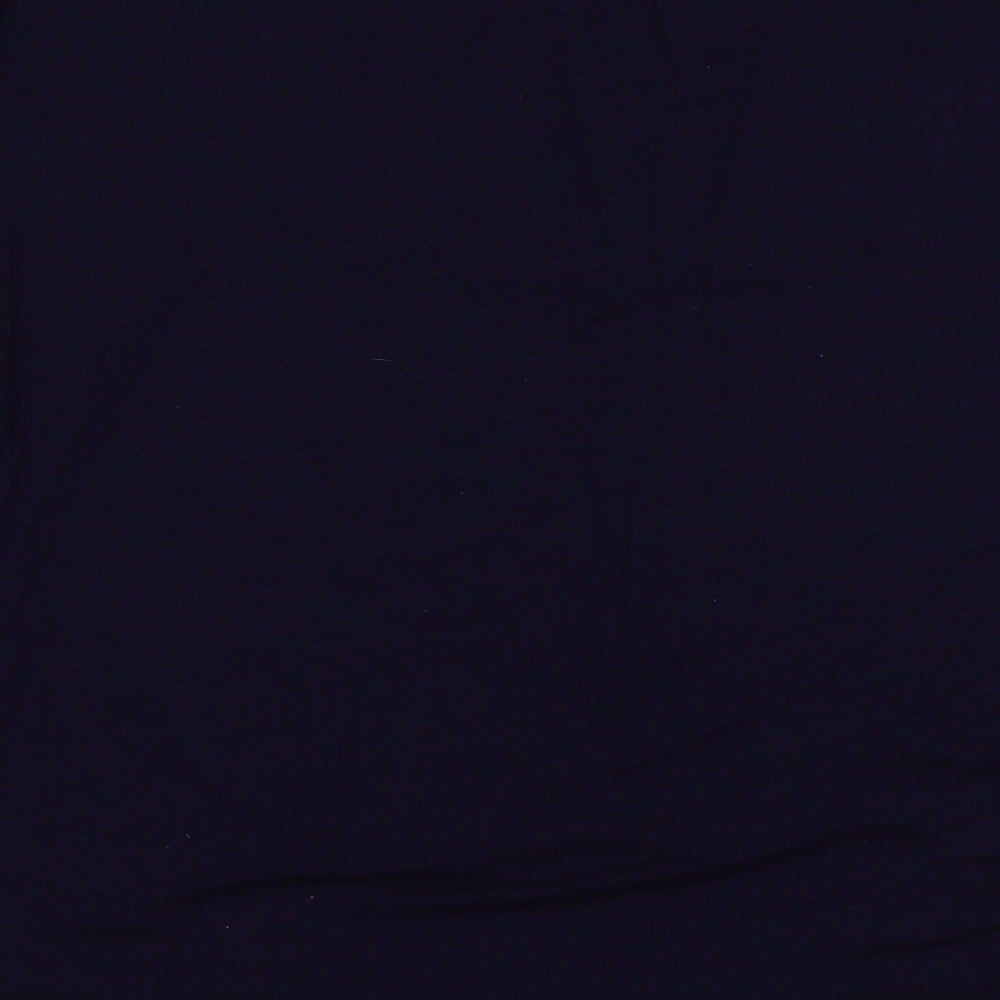 Erkan Womens Blue  Jersey Basic T-Shirt Size S  - Embelished Neckline