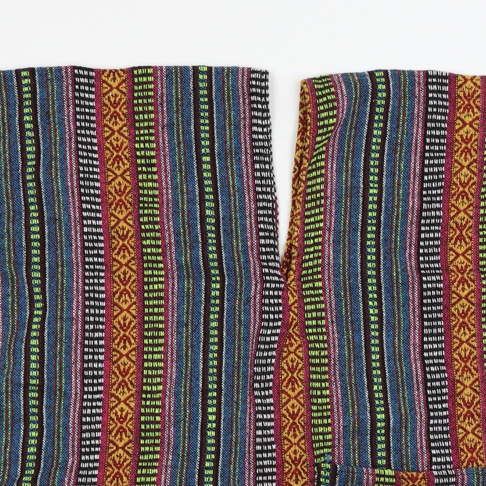 Elephant Jungle Sanctuary Womens Multicoloured Striped Knit Pullover Jumper Size L