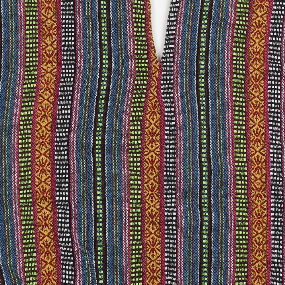 Elephant Jungle Sanctuary Womens Multicoloured Striped Knit Pullover Jumper Size L