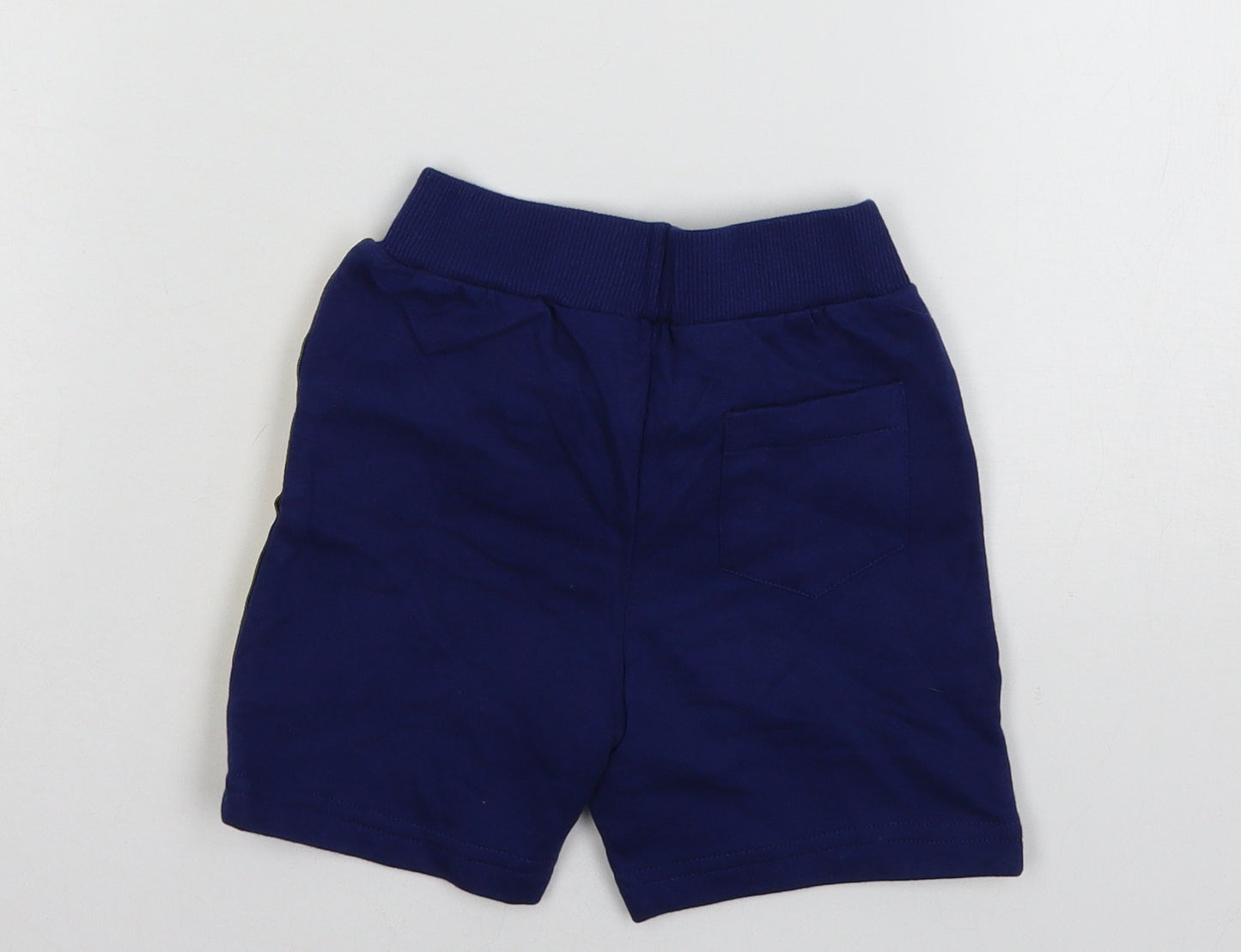 Preworn Boys Blue Striped Jersey Cropped Trousers Size 12 Months  - Epic