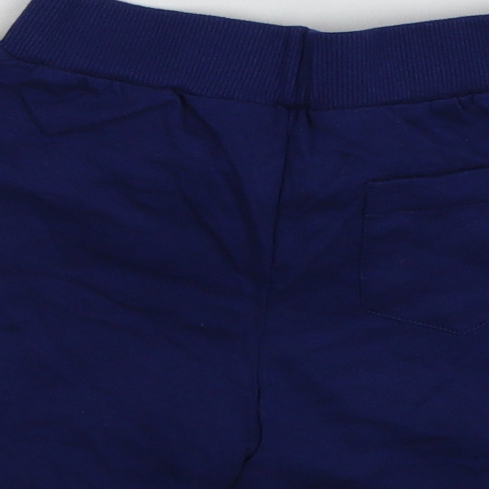 Preworn Boys Blue Striped Jersey Cropped Trousers Size 12 Months  - Epic