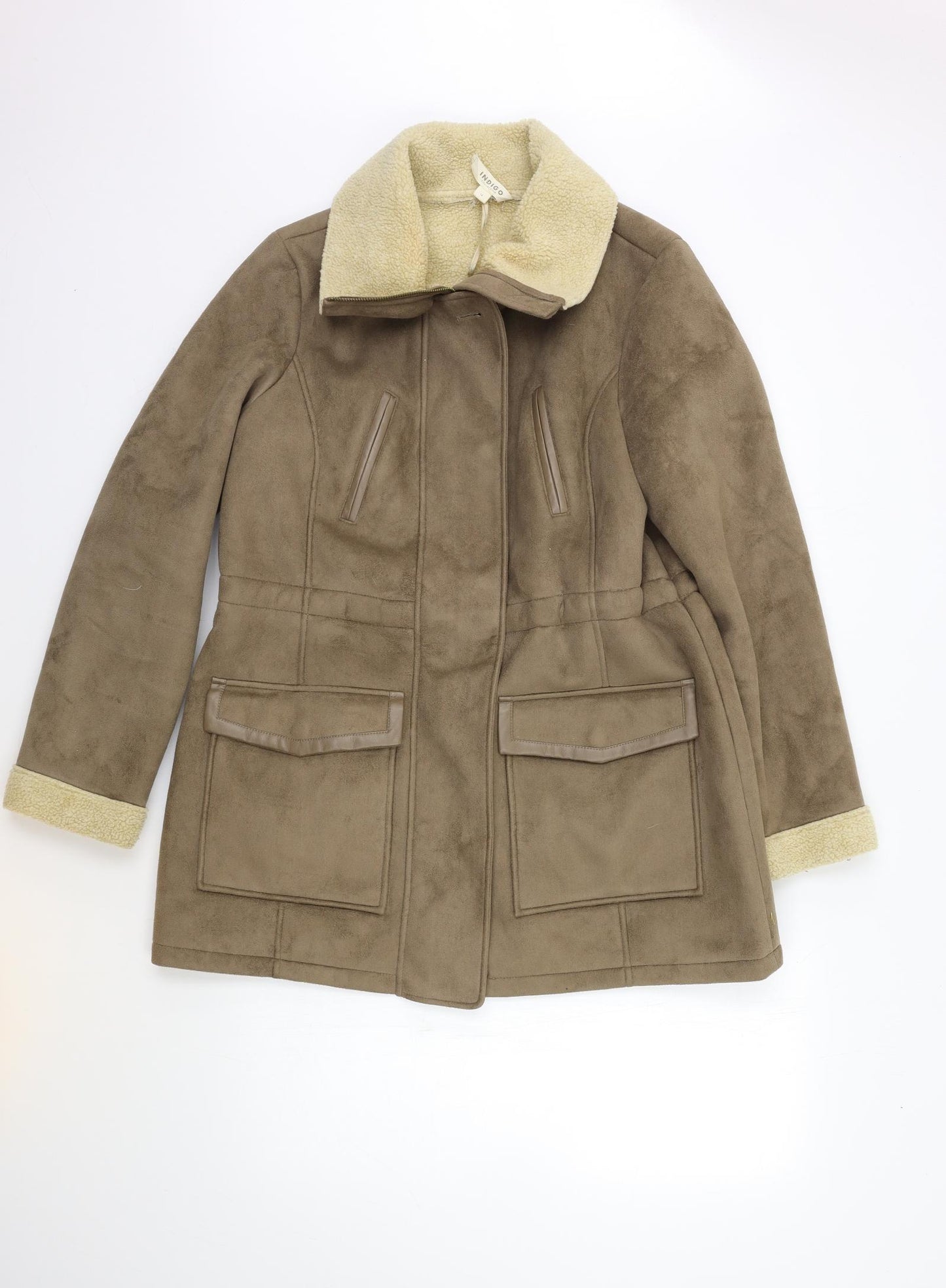 Marks and Spencer Womens Brown   Overcoat Coat Size 14