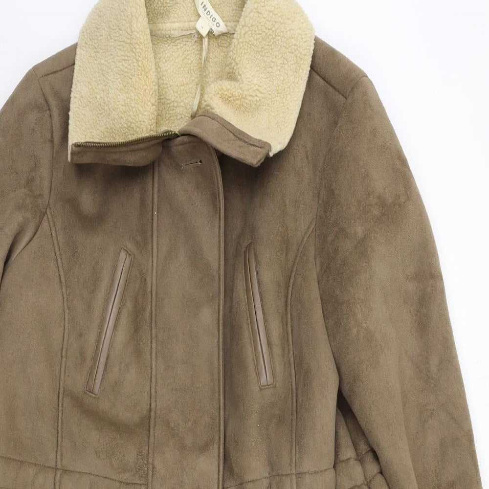 Marks and Spencer Womens Brown   Overcoat Coat Size 14