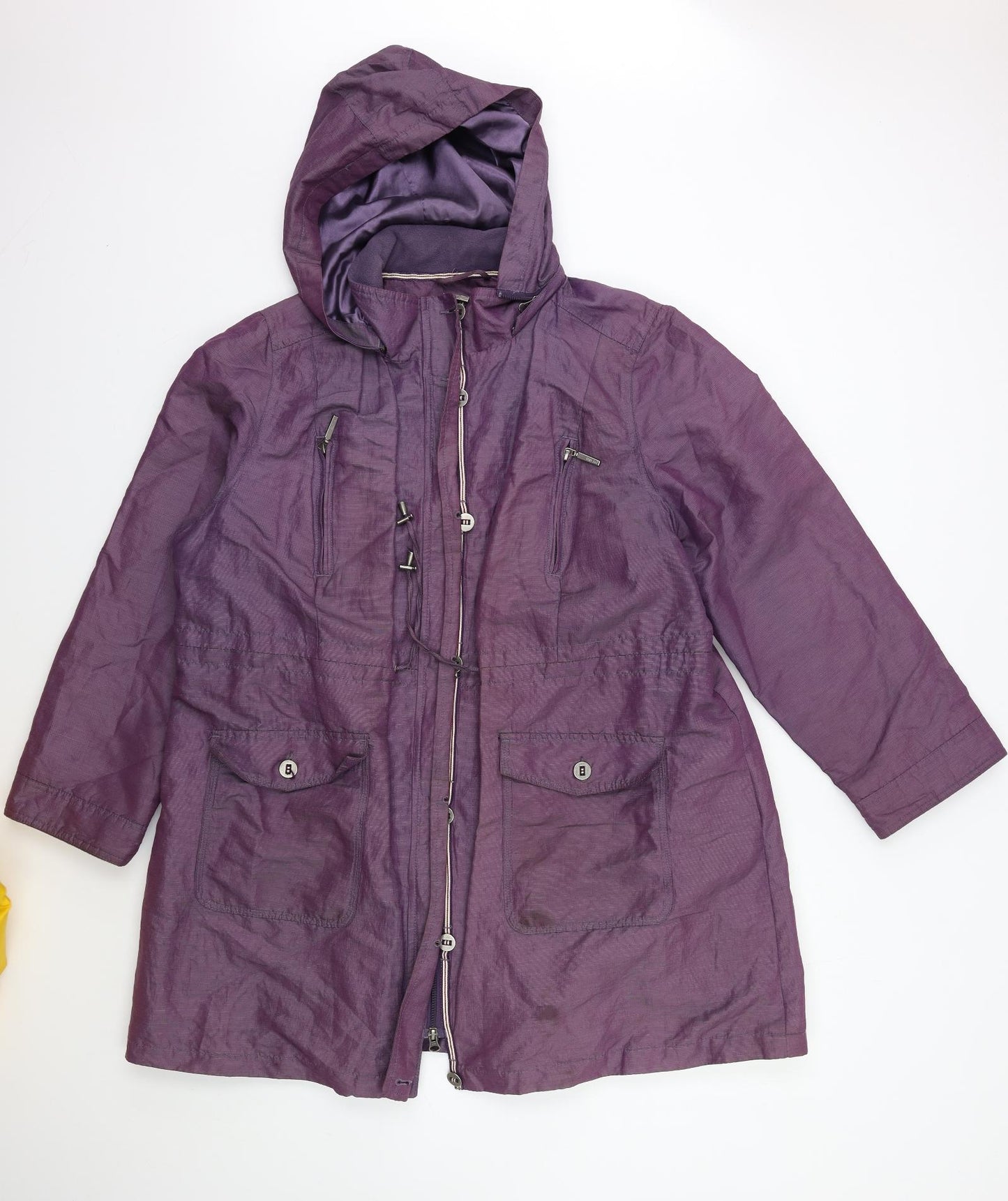 Per Una Womens Purple   Overcoat Coat Size 22