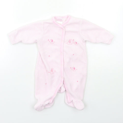 JUST TOO CUTE Baby Pink Striped  Babygrow One-Piece Size 3-6 Months