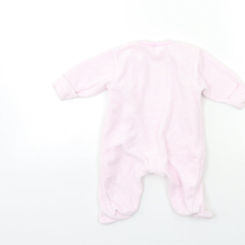 JUST TOO CUTE Baby Pink Striped  Babygrow One-Piece Size 3-6 Months