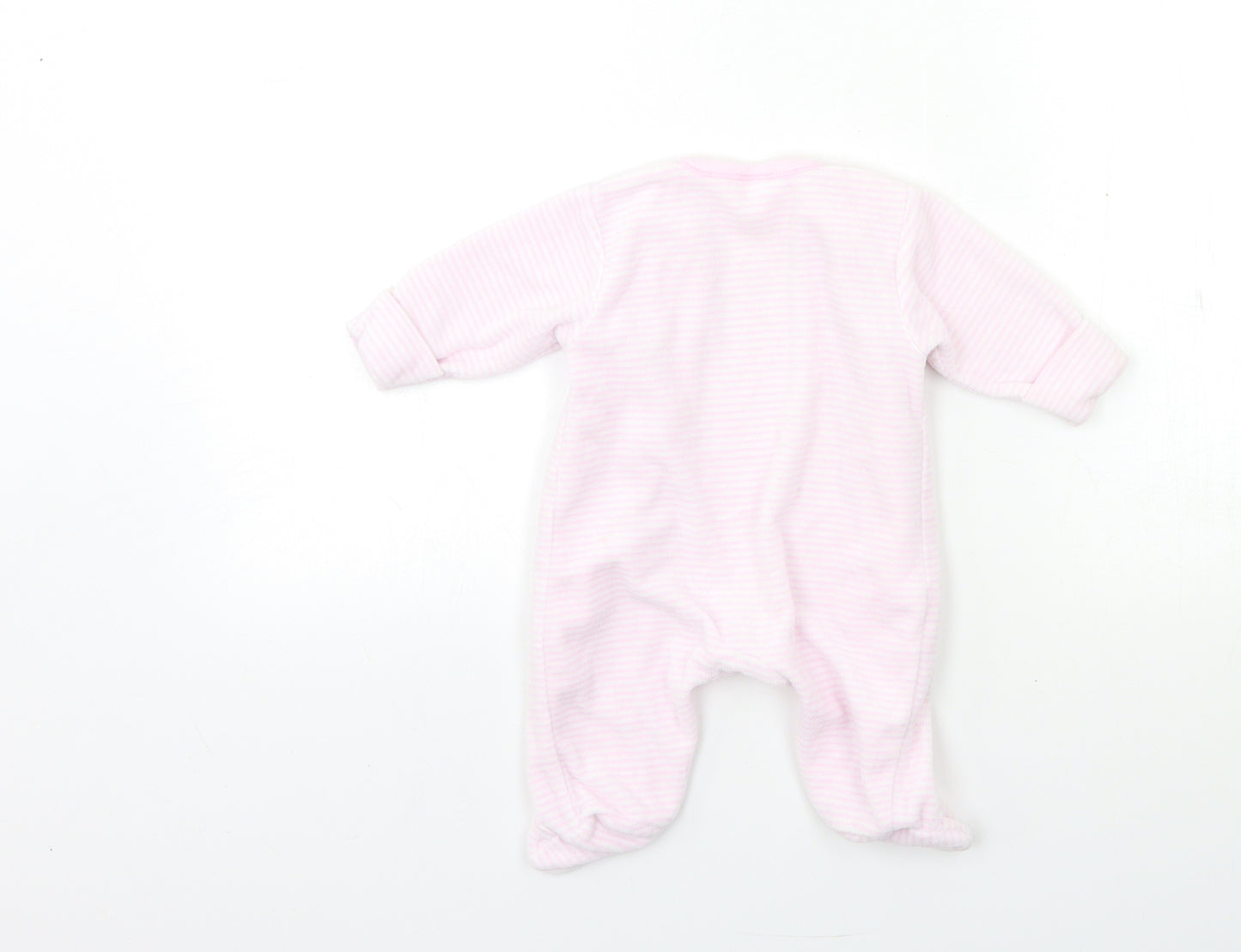 JUST TOO CUTE Baby Pink Striped  Babygrow One-Piece Size 3-6 Months