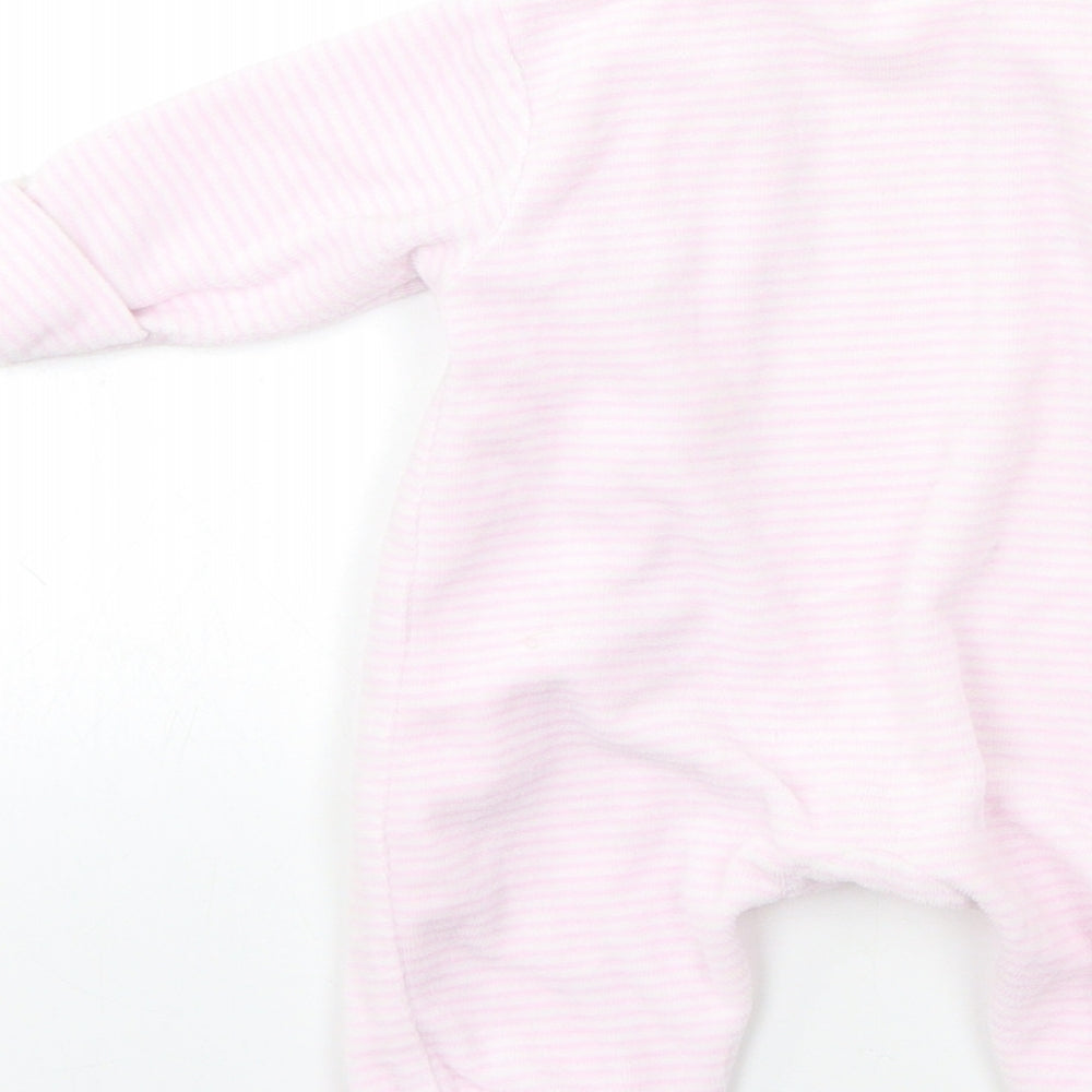 JUST TOO CUTE Baby Pink Striped  Babygrow One-Piece Size 3-6 Months