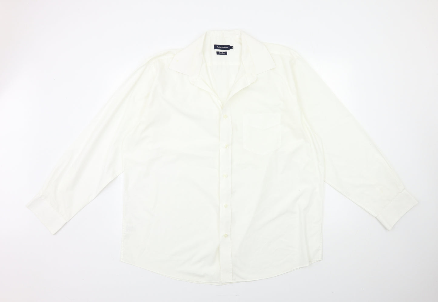 Taylor & Wright Mens White    Dress Shirt Size 17.5  - easy care