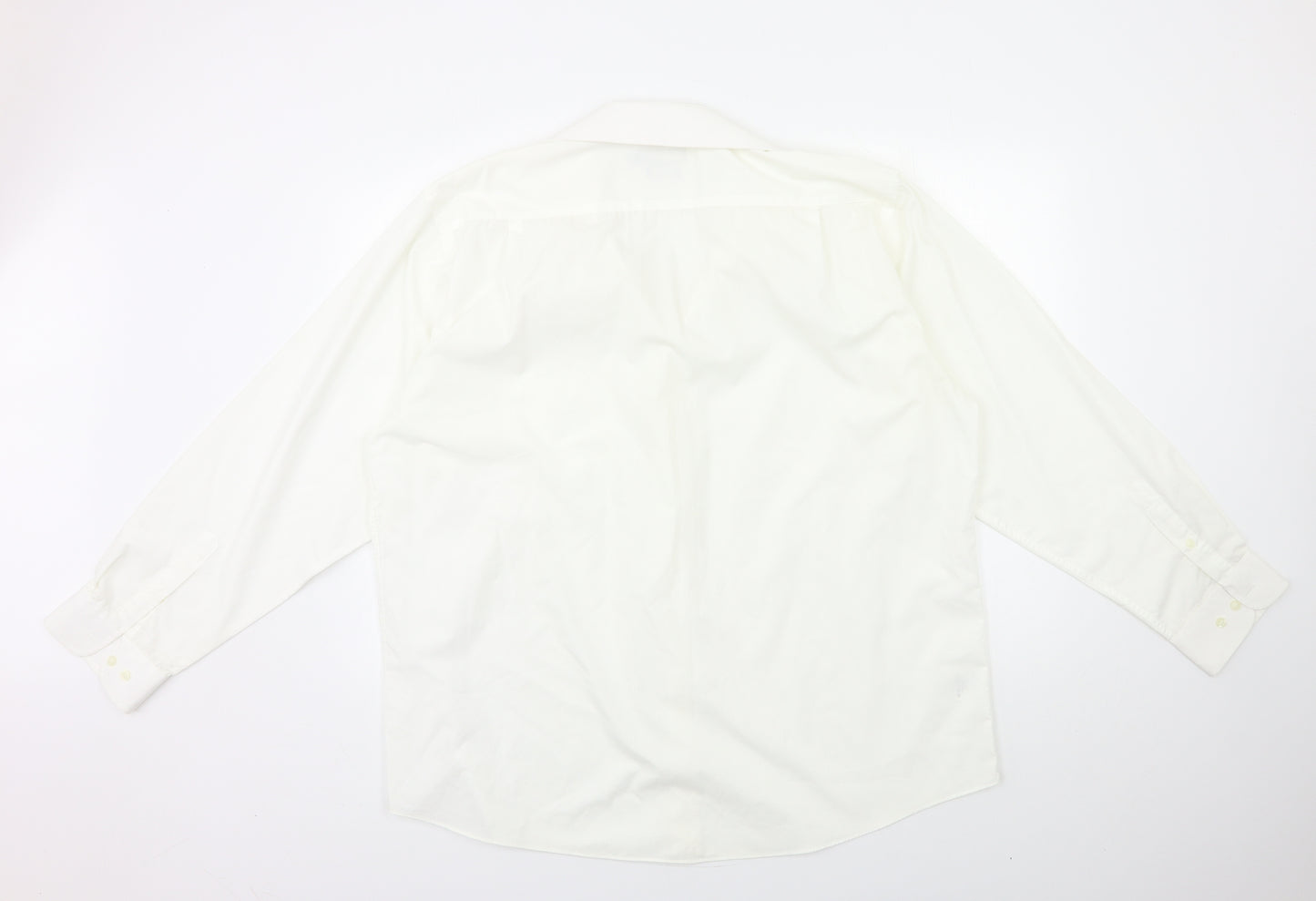 Taylor & Wright Mens White    Dress Shirt Size 17.5  - easy care
