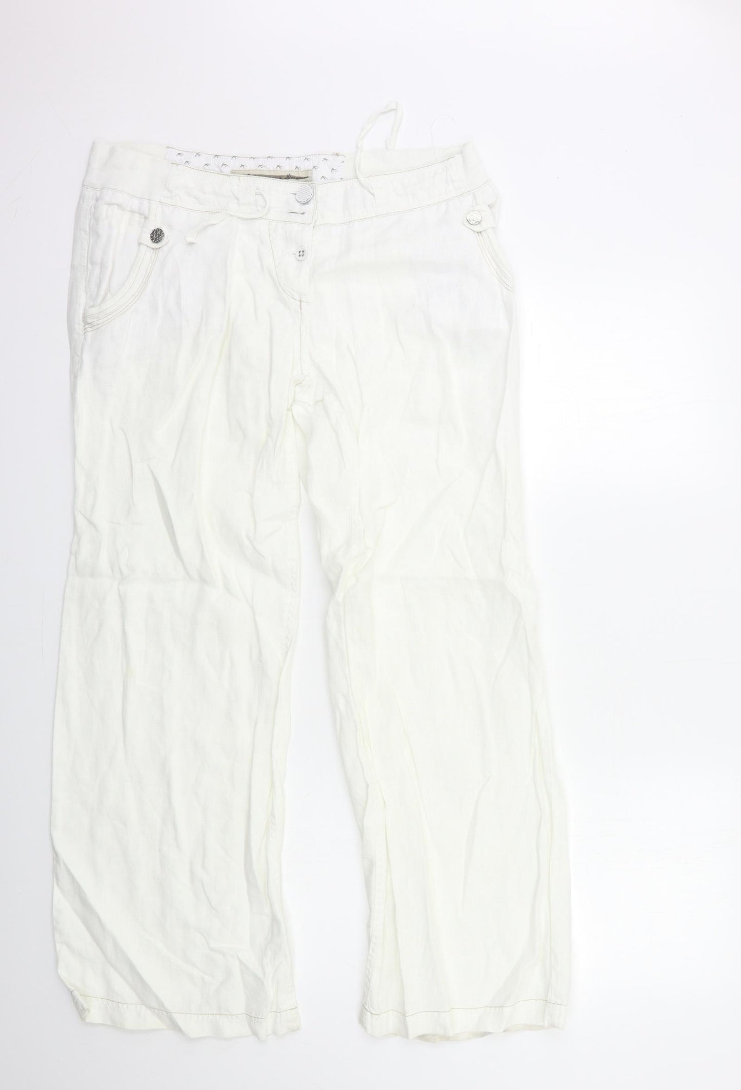 River Island Womens White   Trousers  Size 16 L30 in