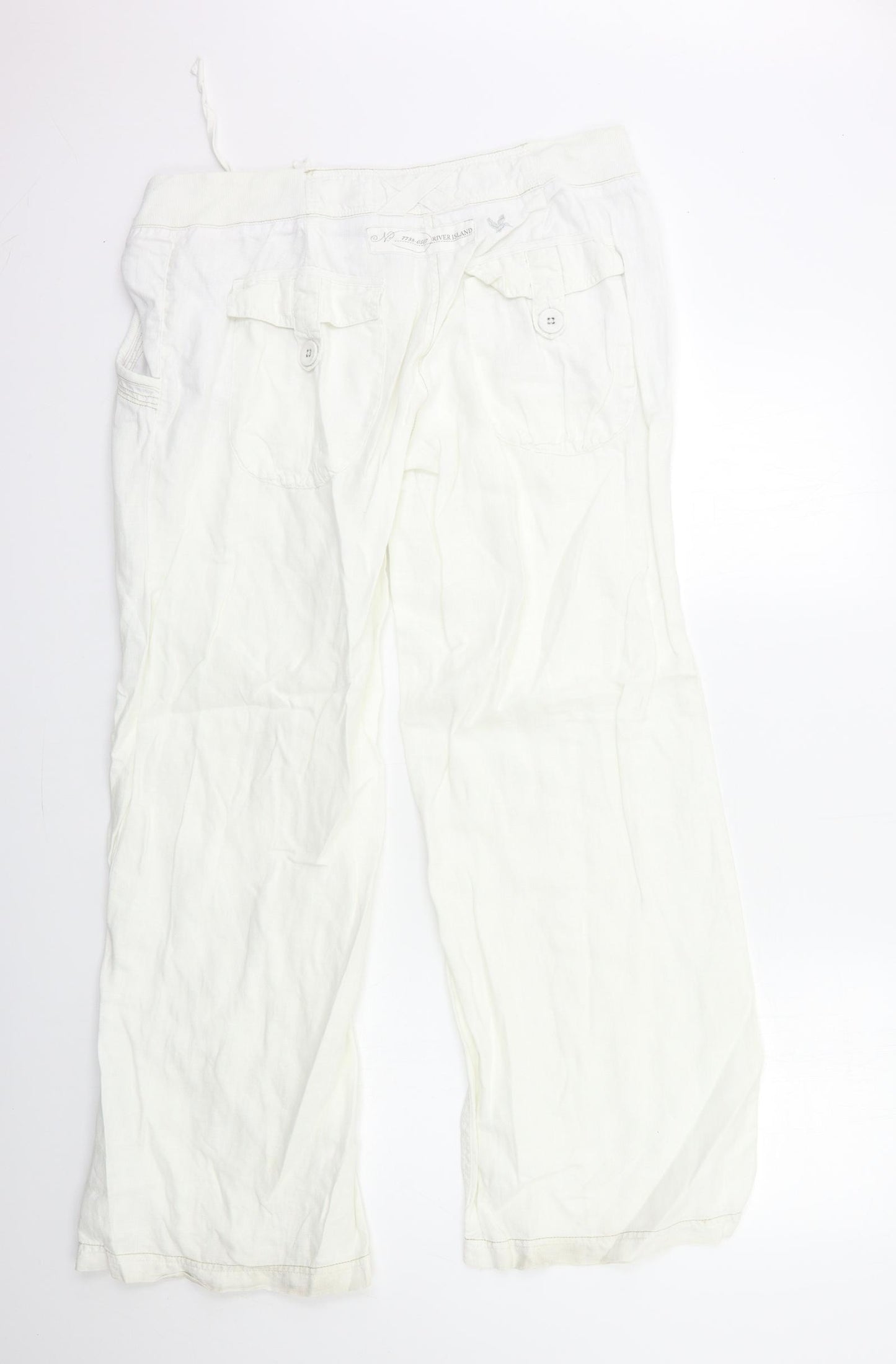 River Island Womens White   Trousers  Size 16 L30 in