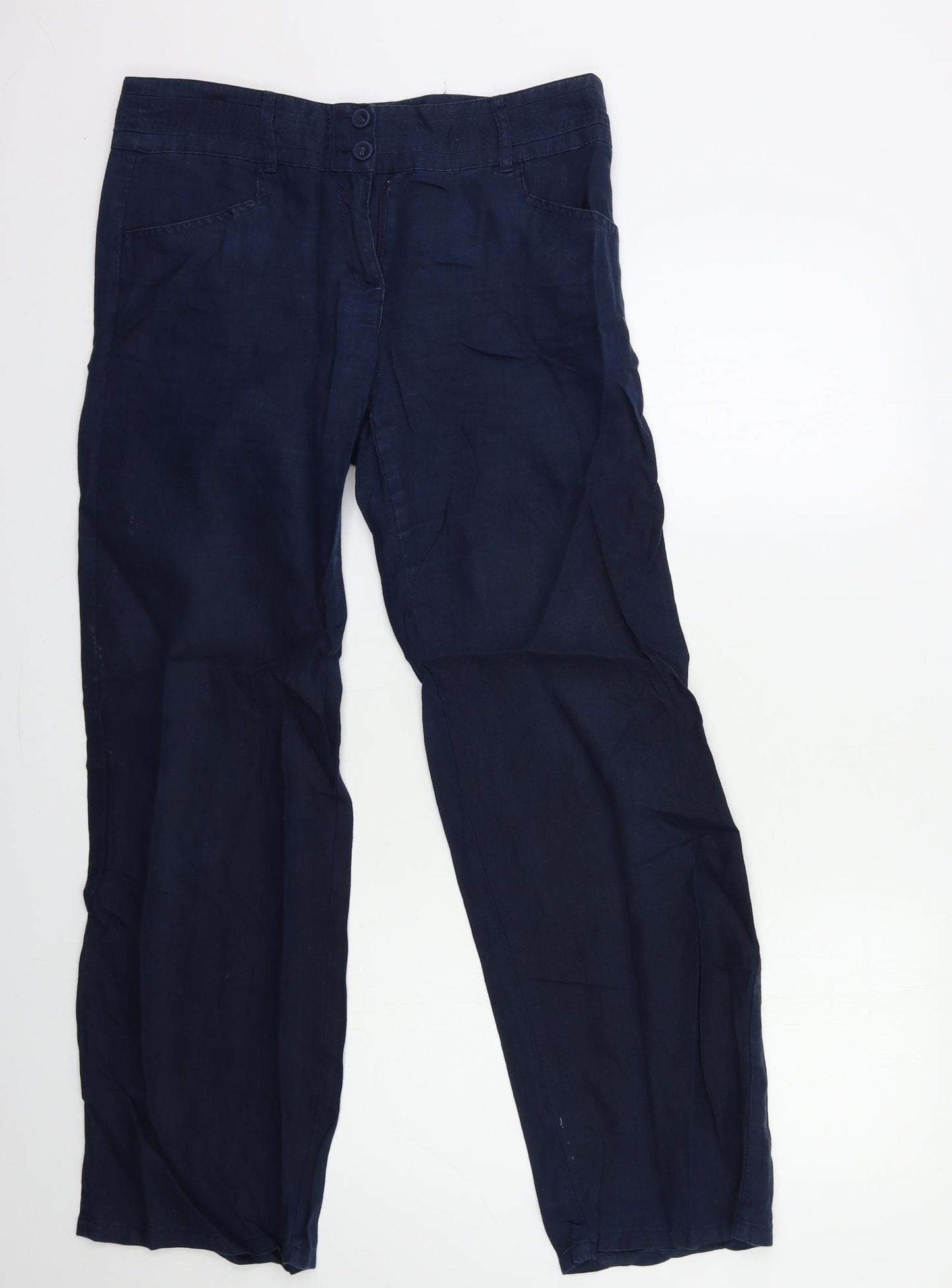 Monsoon Womens Blue   Trousers  Size 10 L32 in