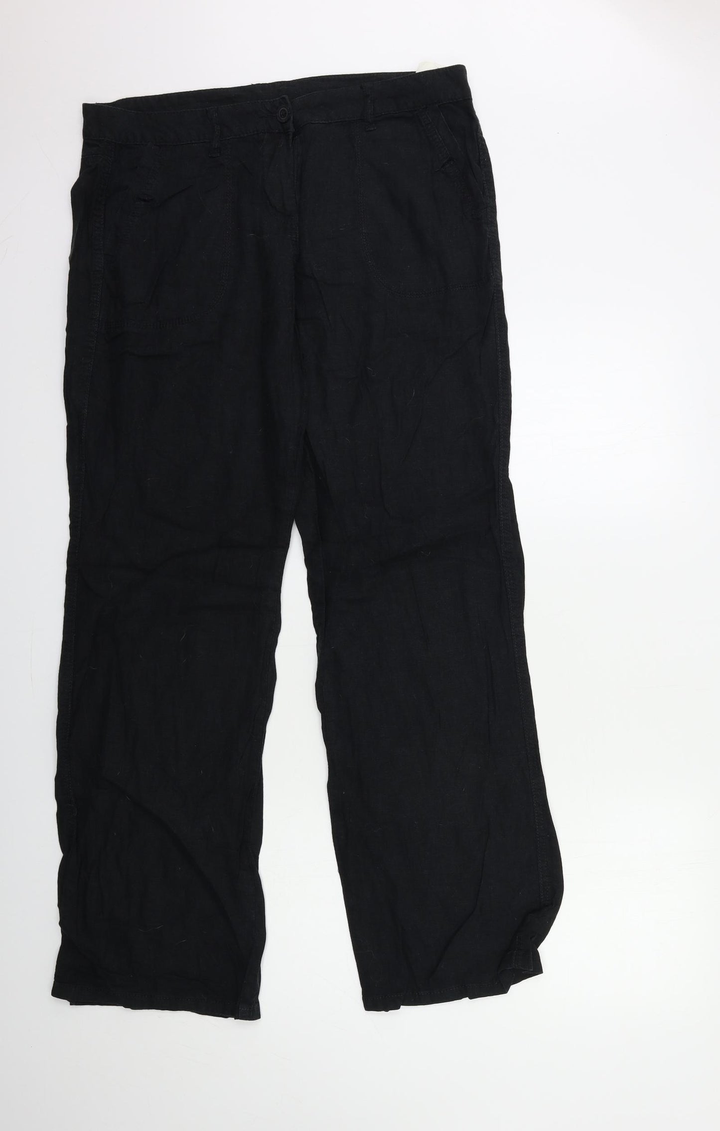 Marks and Spencer Womens Black   Trousers  Size 16 L32 in