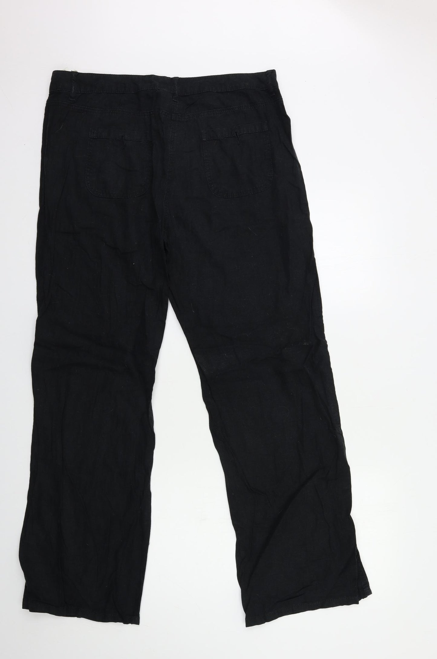 Marks and Spencer Womens Black   Trousers  Size 16 L32 in