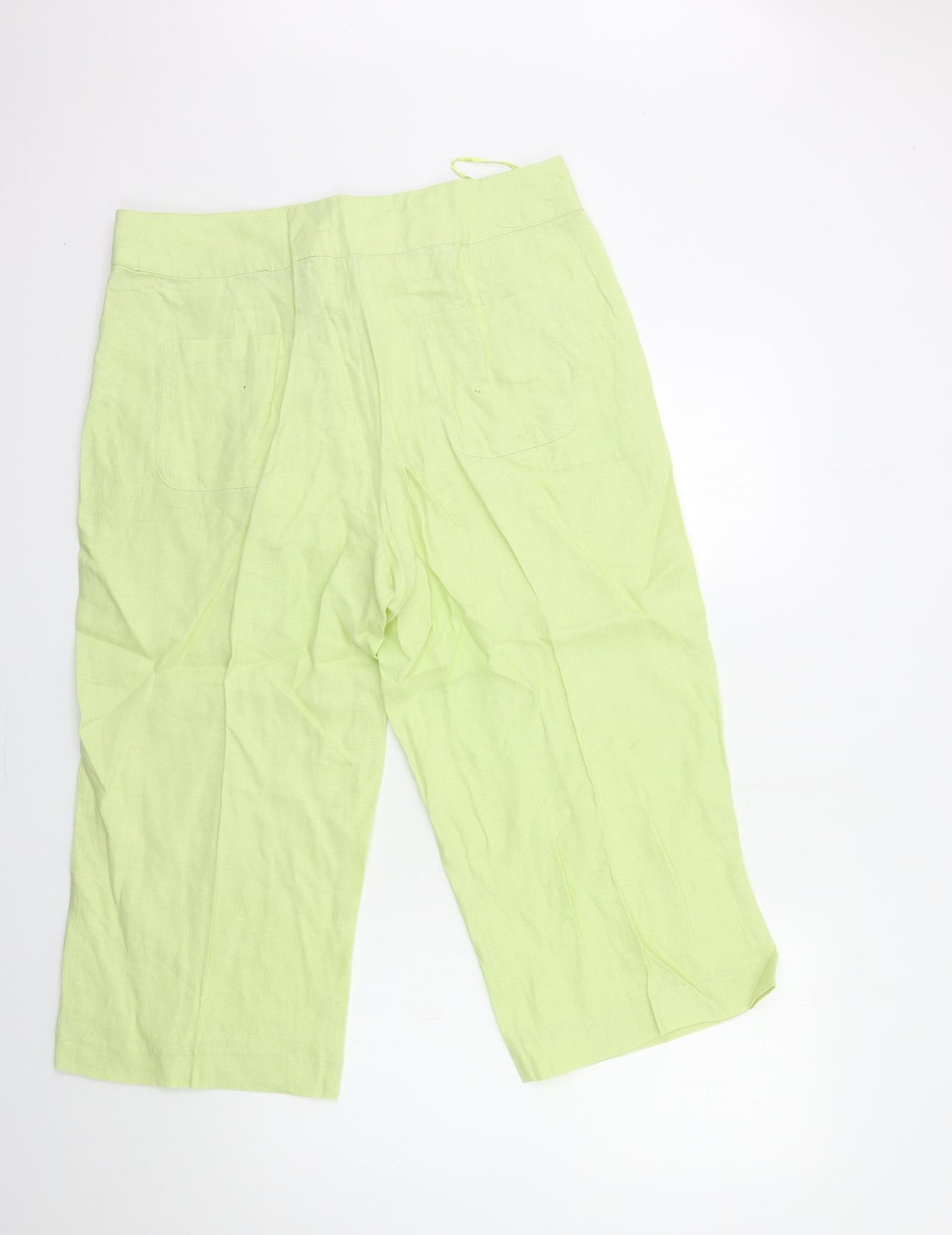TU Womens Green   Cropped Trousers Size 16 L23 in
