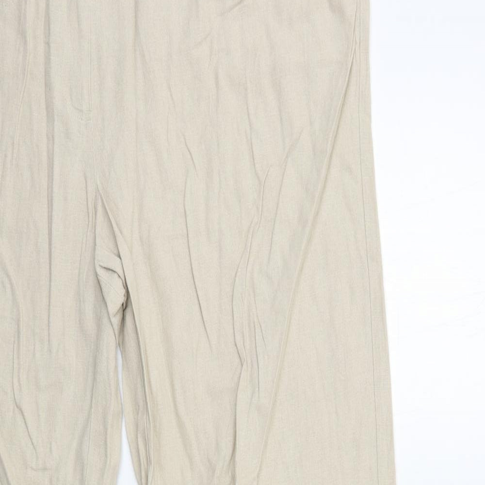 Marks and Spencer Womens Beige   Trousers  Size 18 L32 in