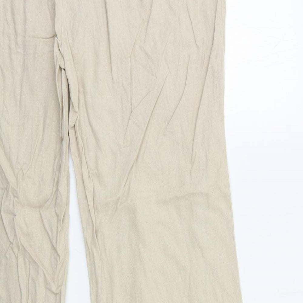 Marks and Spencer Womens Beige   Trousers  Size 18 L32 in