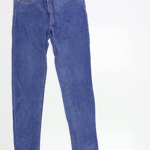 peachy pink Womens Blue  Denim Skinny Jeans Size 10 L30 in