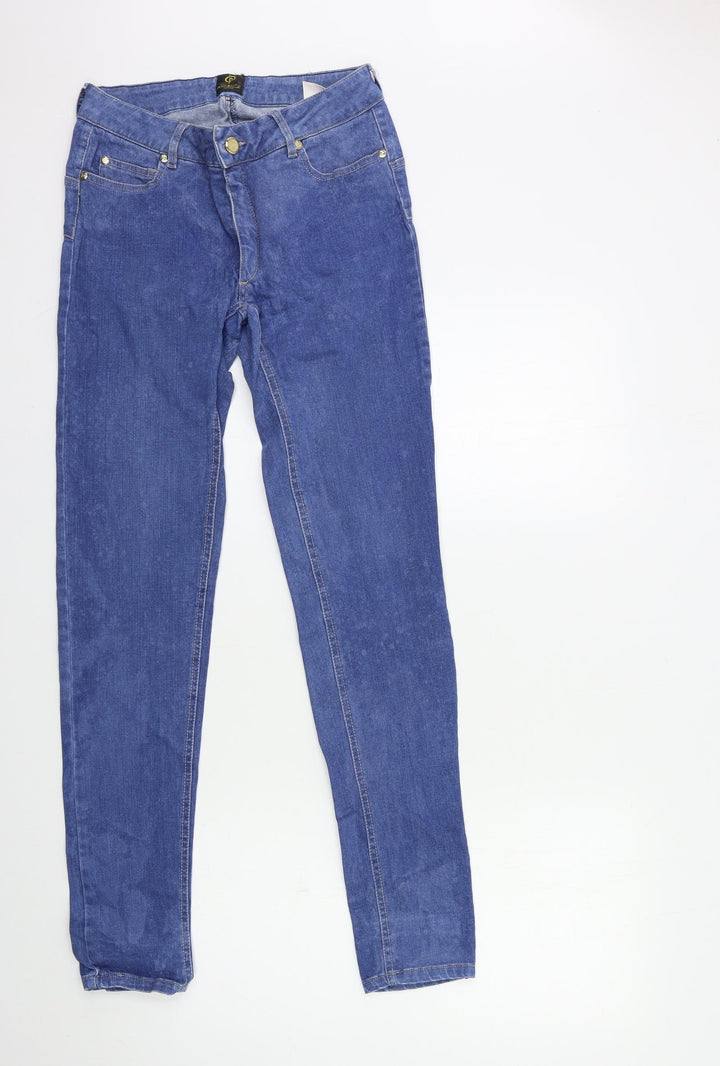 peachy pink Womens Blue Denim Skinny Jeans Size 10 L30 in