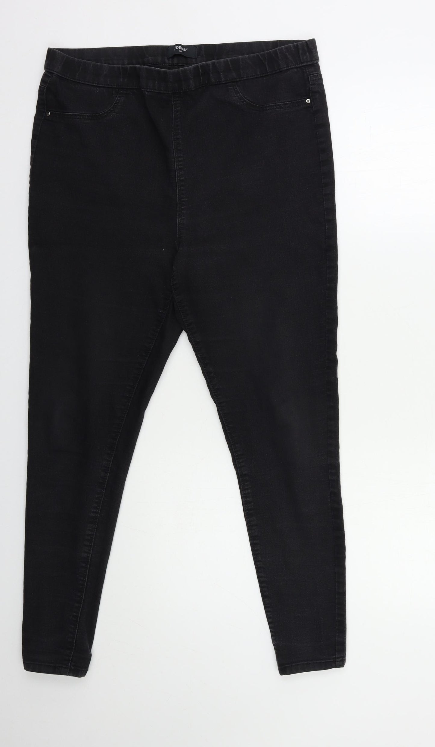 Matalan Womens Black  Denim Jegging Jeans Size 16 L27 in