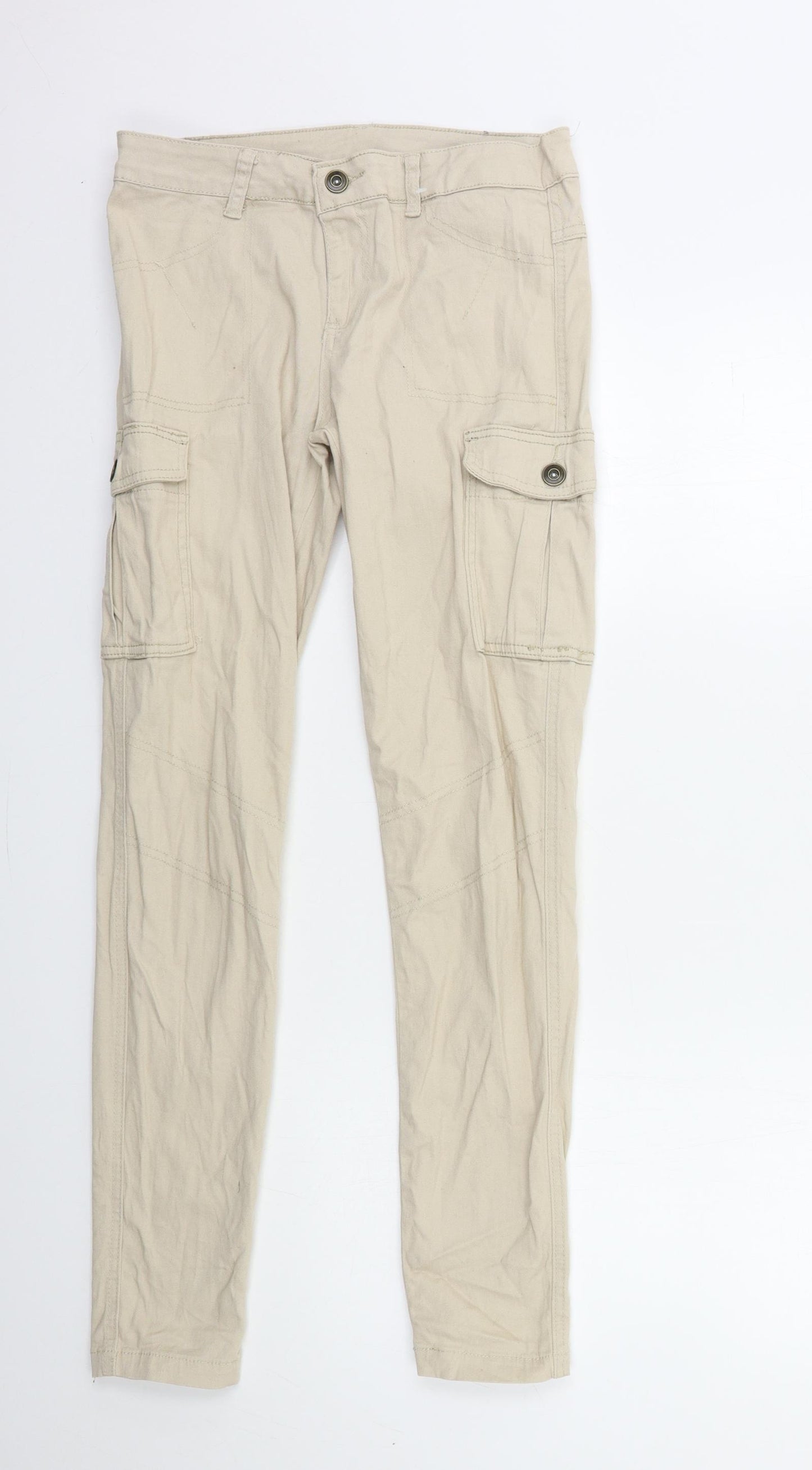 miss evie Girls Beige  Denim Skinny Jeans Size 14-15 Years