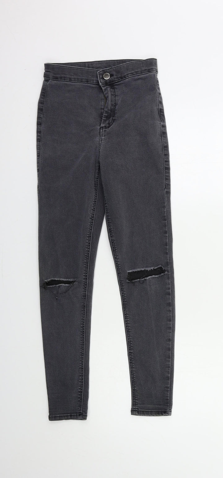 Topshop Womens Grey Denim Skinny Jeans Size 26 in L30 in
