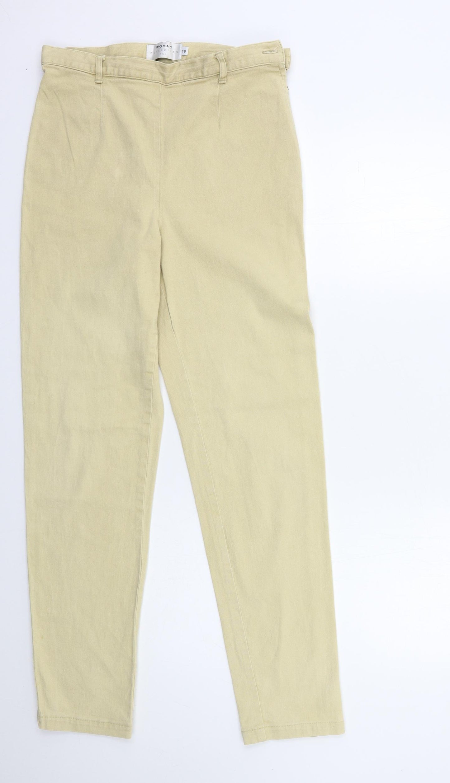 H&M Womens Beige   Trousers  Size 12 L31 in
