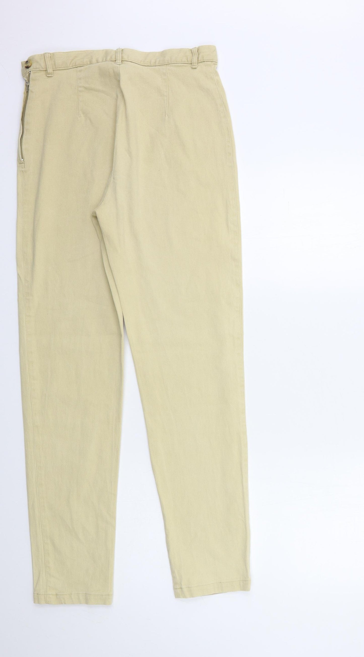 H&M Womens Beige   Trousers  Size 12 L31 in