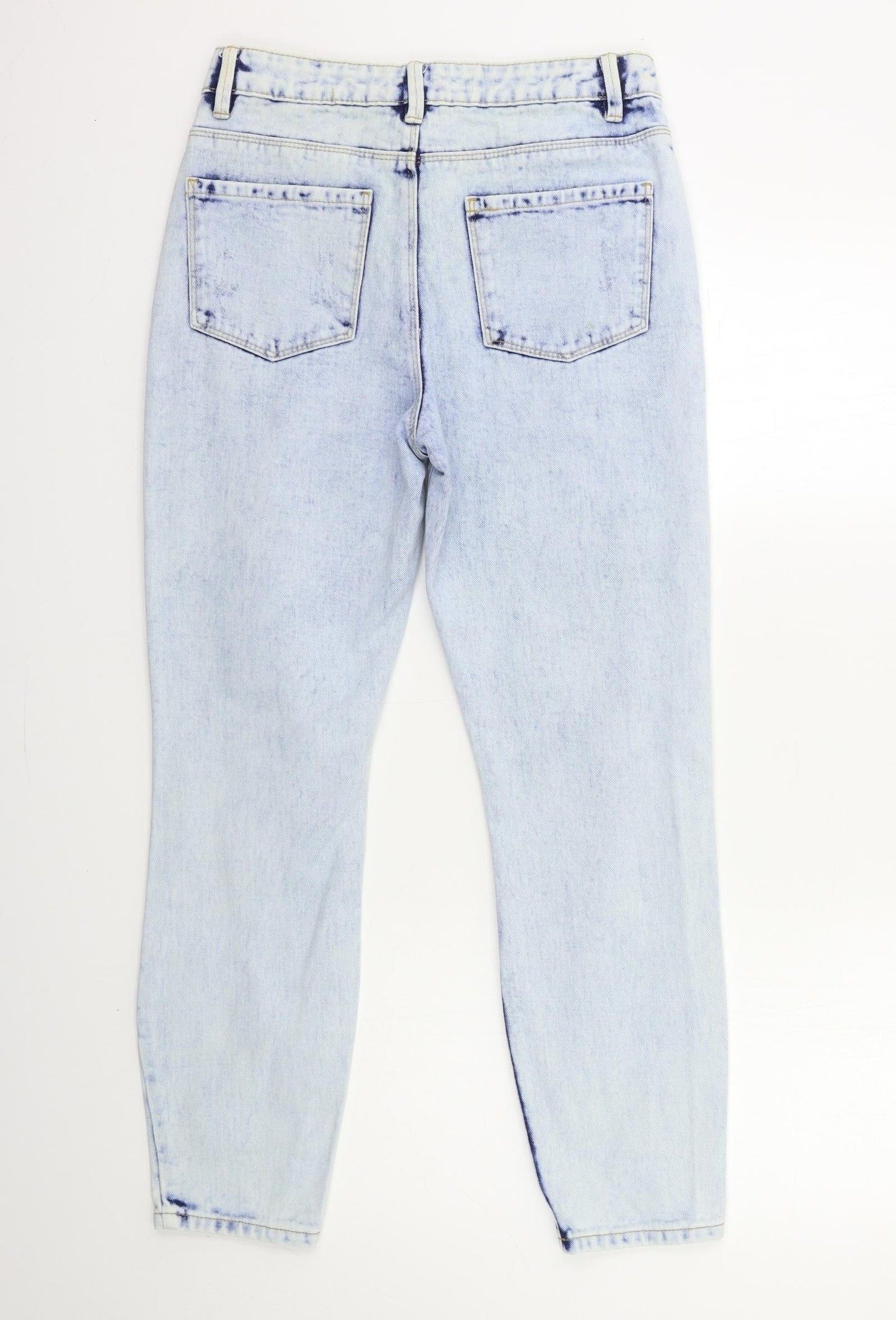 Denim & Co. Womens Blue  Denim Mom Jeans Size 10 L28 in