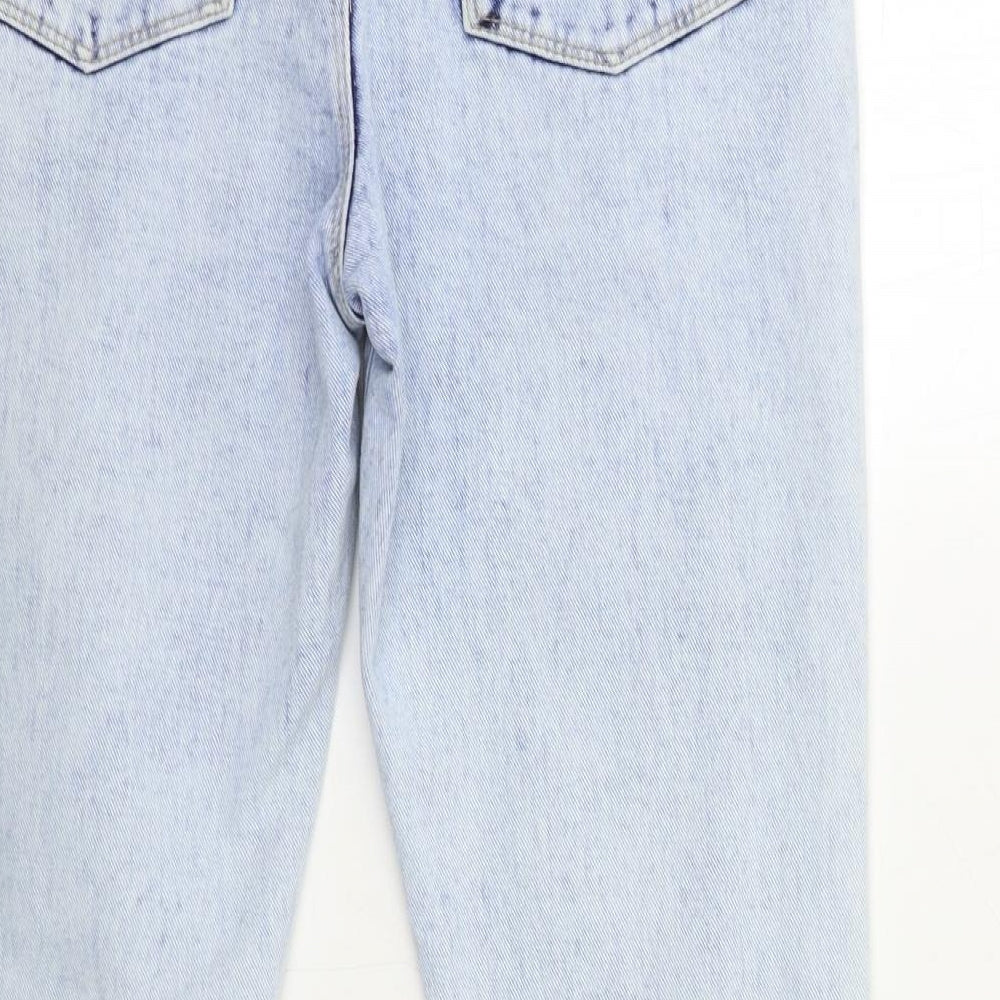 Denim & Co. Womens Blue  Denim Mom Jeans Size 10 L28 in