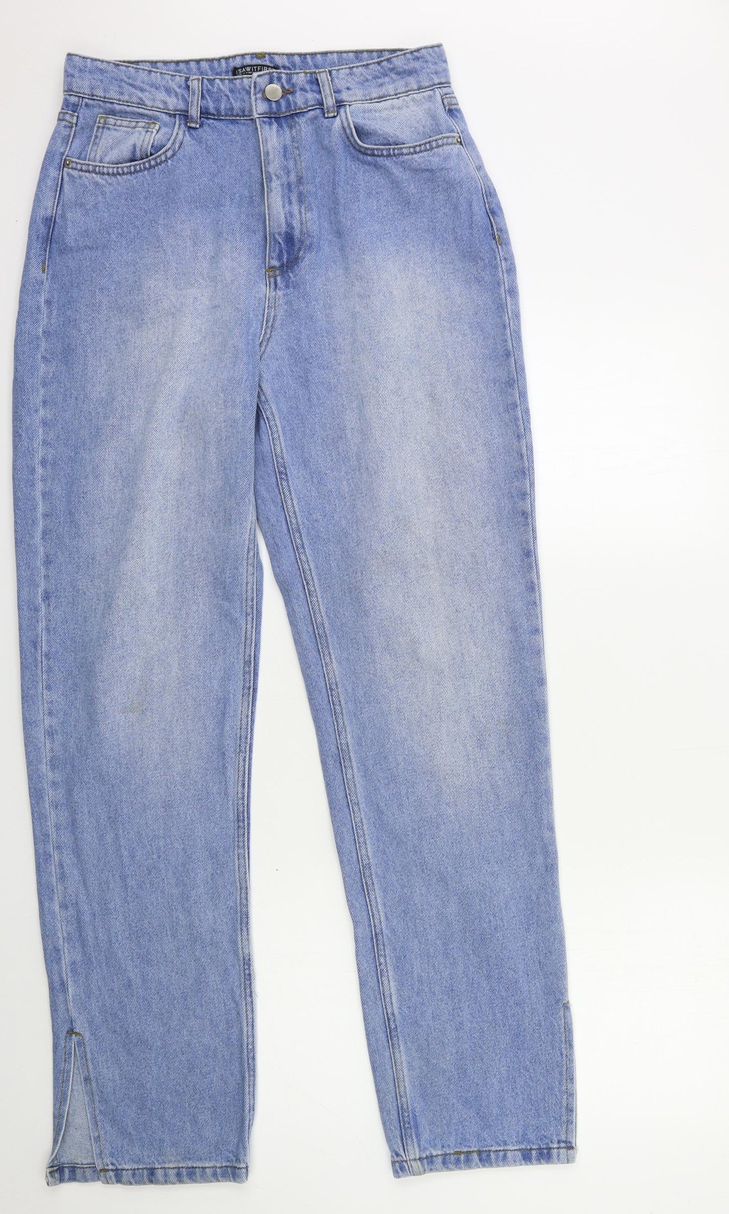 I SAW IT FIRST Womens Blue  Denim Wide-Leg Jeans Size 12 L32 in