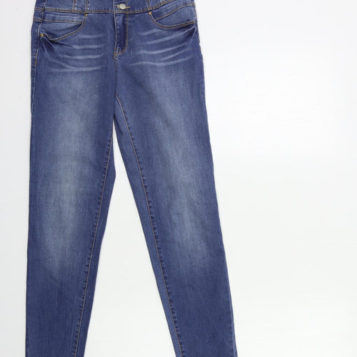 Preworn Womens Blue  Denim Skinny Jeans Size 23 in L29 in