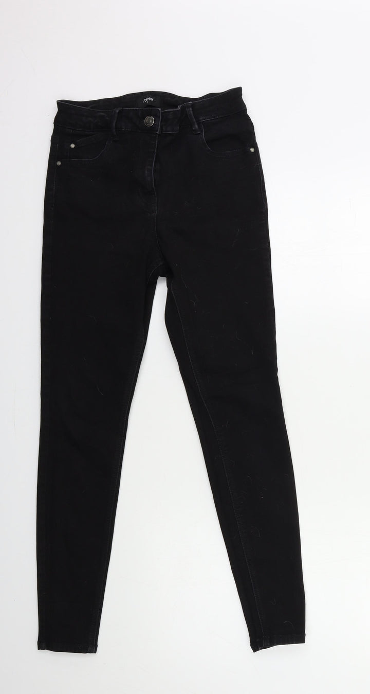 Matalan Womens Black Denim Skinny Jeans Size 10 L27 in
