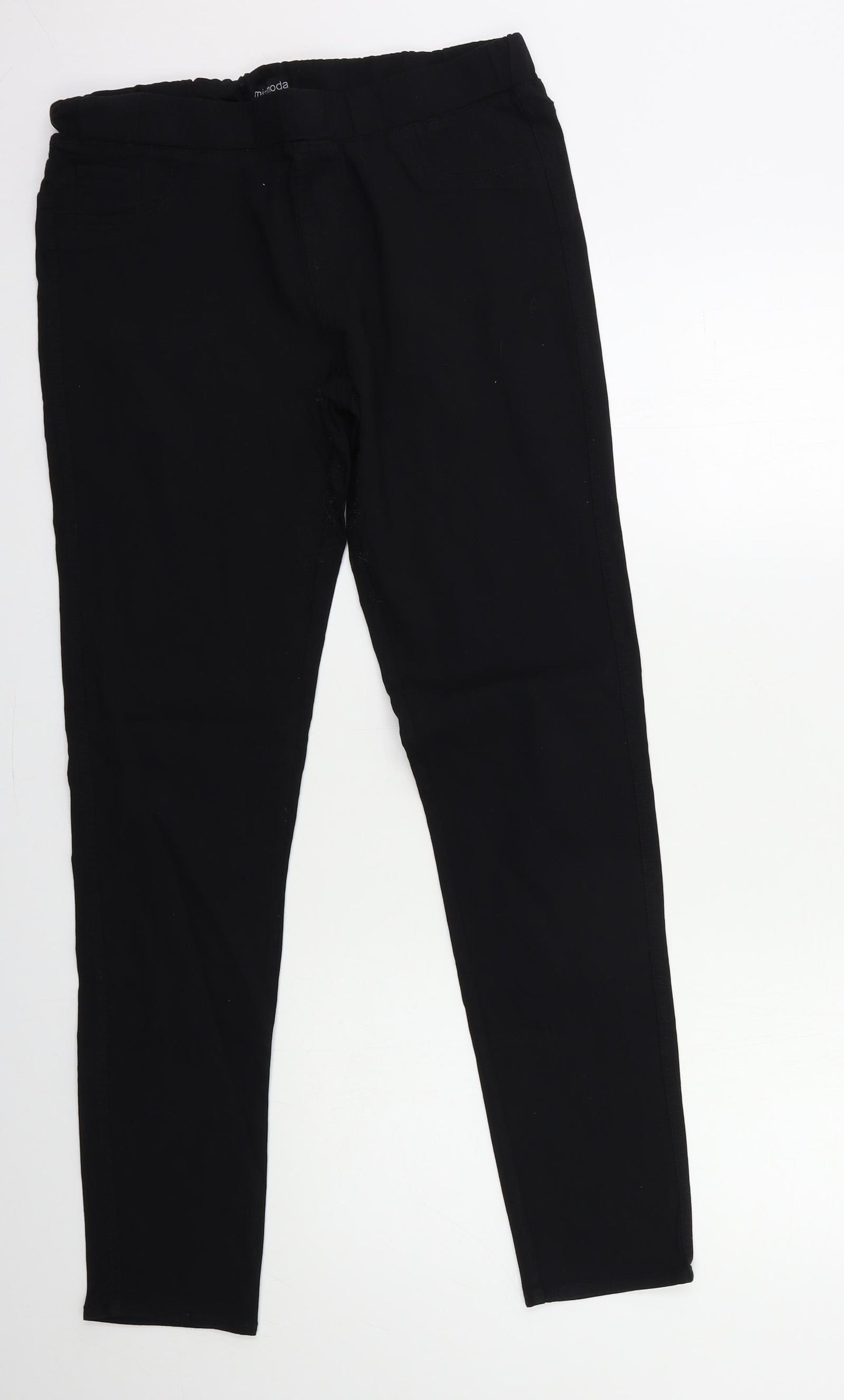 Mia Moda Womens Black   Trousers  Size 12 L31 in