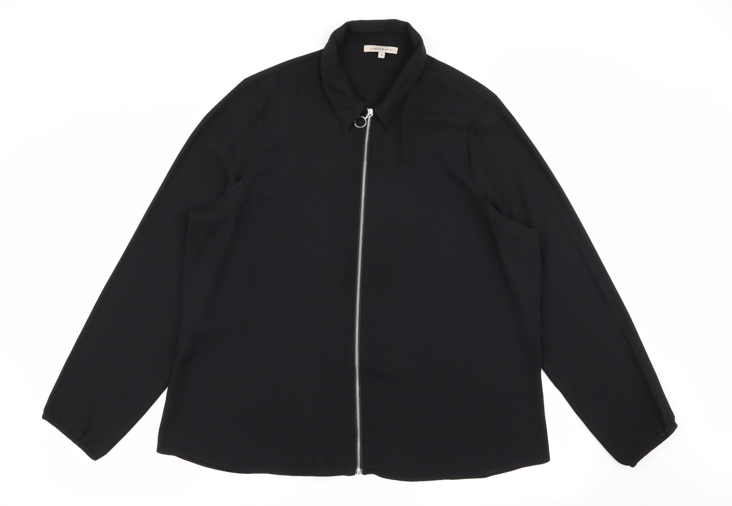 limited editition Womens Black   Full Zip Jumper Size 18