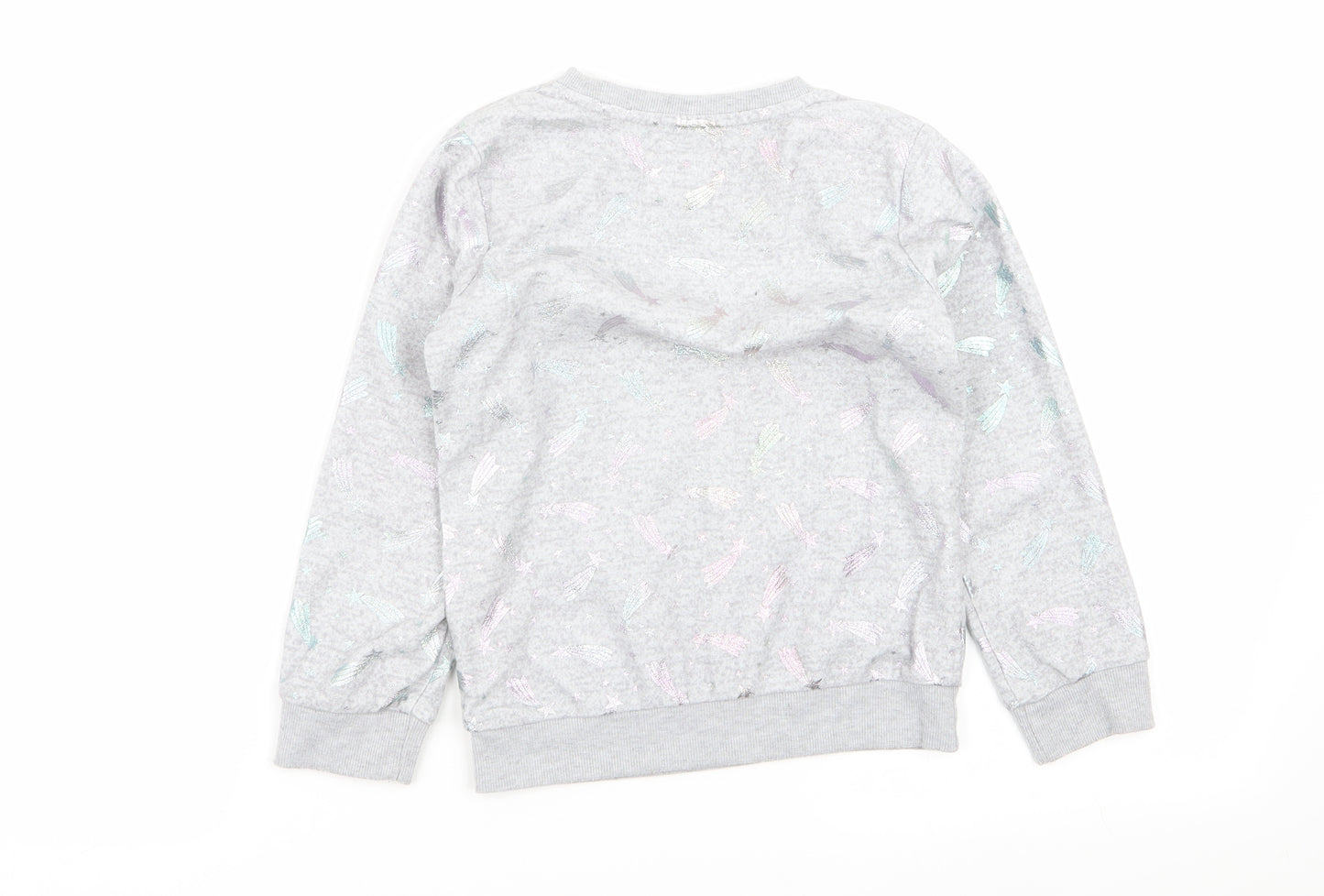F&F Girls Grey   Pullover Jumper Size 5-6 Years